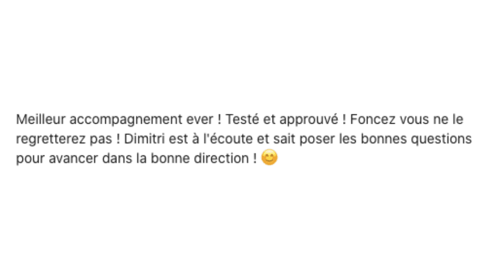 Témoignage client