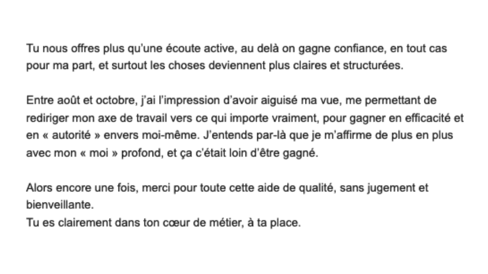 Témoignage client