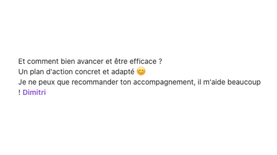 Témoignage client
