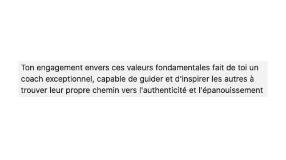 Témoignage client